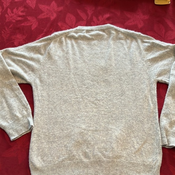 Cashmere Grey crew neck cable knit sweater womens medium - Picture 7 of 10